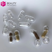 Stock Capsules transparentes Capsule vide creuse PS Shell Mini capsule vide en plastique Conteneur