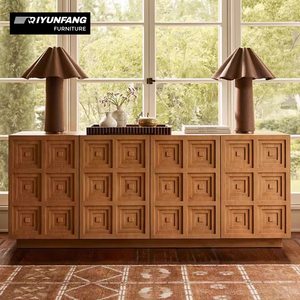 Contemporary Modern <strong>Dining</strong> <strong>Room</strong> Sideboard Solid Wood Accent <strong>Cabinet</strong> 4-Layer <strong>Storage</strong> for Farmhouse Bathroom Bedroom Living <strong>Room</strong> - Product Image 2