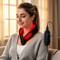 Masseur corporel intelligent à lumière rouge infrarouge portable et rechargeable sans fil pour le cou, avec compresse chaude et contrôle de température intelligent