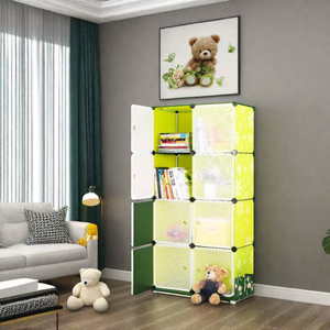 Lovely 8 Cubes Large Capacity <strong>Tall</strong> Plastic Kids <strong>Bookshelves</strong> - Product Image 6