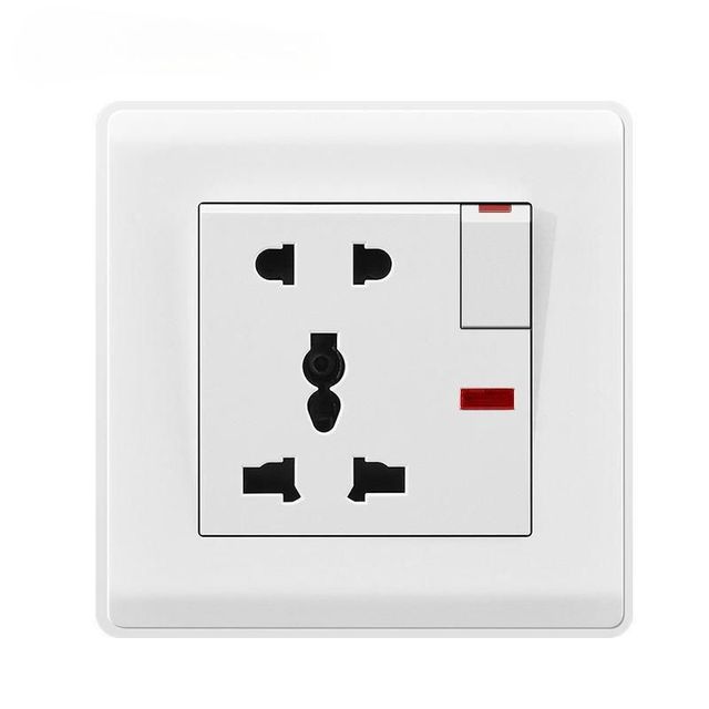 Electrical Equipment Switch Socket British Standard 5 Pin Socket 1 Gang Switch Universal Wall Socket