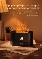 Diffuseur d'arômes à effet flamme, humidificateur à LED 7 couleurs, brume froide ultrasonique, huile essentielle, simulation de feu réaliste pour la maison