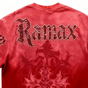 Camiseta de Hombre OEM Personalizada, Estilo Streetwear, Lavado Ácido, con Pedrería, Diseño Desgastado, Corte Holgado, 100% Algodón Ecológico, Secado Rápido, Impresión DTG - Product Image 3