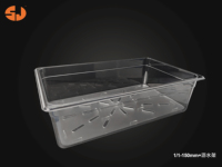 Poêle Gn PC en plastique de toutes tailles pour le service des aliments Conteneur Gastronorm Poêle Gn avec couvercle Équipement commercial