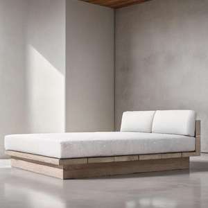 Outdoor Chair Lunch Break Beach Chair Swimming Pool <b>Bench</b> Patio Teak Chaise Lounge Bed - Product Image 1