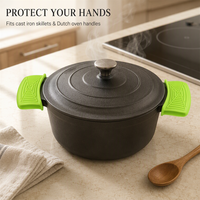 Support de poignée de casserole en silicone résistant à la chaleur, qualité alimentaire, antidérapant, mini-pince de four, pince de cuisine, support de poignée en silicone, pince à main