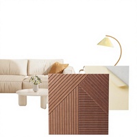 Panneaux muraux acoustiques modernes Roydaa en gros, lot de 6 pièces 60x60 cm, auto-adhésifs en fibre de polyester haute densité