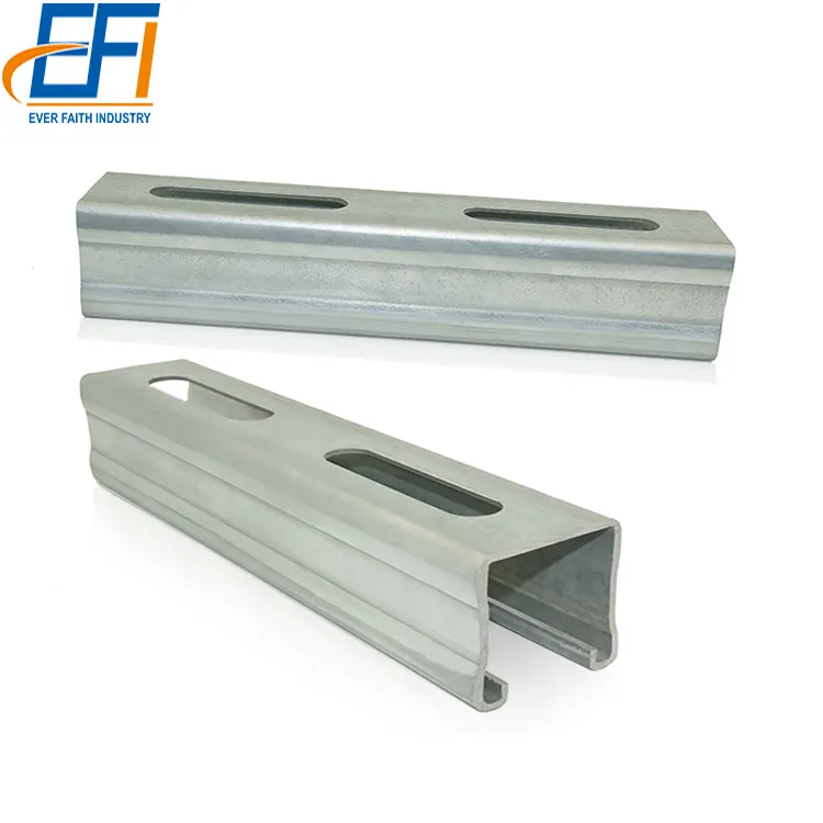 Half Slot Electrical Galvanized Stainless stahl Unistrut C Channel Metal Slotted Strut Channel
