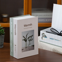 AHMH Boîte de rangement décorative mobile pour multiprise, cache-câbles en forme de faux livre moderne