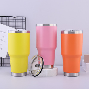 Sẵn sàng cho tàu 30oz thép không gỉ thả Tumbler đôi tường chân không cách nhiệt du lịch <span class=keywords><strong>Mug</strong></span> với nắp trượt - Product Image 2