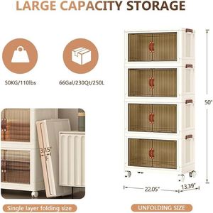 Wholesale Plastic PP <b>Double</b> Open Door Stackable Multifunction Floor Type Household Transparent 1-2L Capacity Food Storage Box - Product Image 2