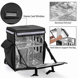 กระเป๋าเป้สะพายหลังแบบมีช่องเก็บความร้อน Eiomrpsible Therwall สำหรับใส่อาหาร แบรนด์สั่งทำพิเศษ  กระเป๋าส่งอาหารฟอยล์อะลูมิเนียม  กระเป๋าเป้สะพายหลังสำหรับเครื่องดื่มเคลื่อนที่ ทำจากผ้าใบ PVC - Product Image 3