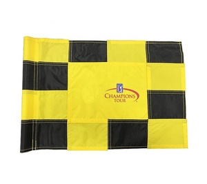 Banderas <span class=keywords><strong>de</strong></span> golf a cuadros hechas a medida Banderas <span class=keywords><strong>de</strong></span> PIN a cuadros <span class=keywords><strong>de</strong></span> golf bordadas - Product Image 4