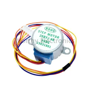 Entegre devreler ic çip DC-5V/12V 4 faz 5 telli step motor yavaşlama step motor 28BYJ48 NA 28YBJ-48 kurşun 25CM