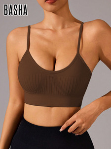 BASHAsports Beau soutien-gorge de sport absorbant les chocs à haute résistance dans le dos, sous-vêtements extensibles à haute élasticité, vêtements de fitness - Product Image 5