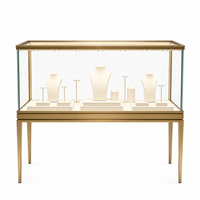 Vitrine de luxe pour bijoux avec verre trempé, design minimaliste pour bijouteries et salles d'exposition
