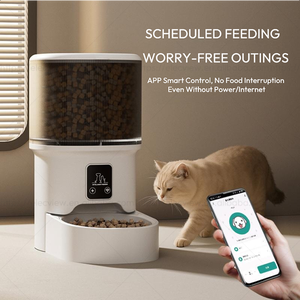 Elettpet automatico distributore di cibo per gatti e fontana <span class=keywords><strong>Pet</strong></span> alimentatore con ciotole di cibo fianco a fianco regalo di natale per gli amanti degli animali domestici - Product Image 2