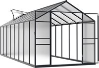 Kit Rumah Kaca Polikarbonat Aluminium Ukuran Besar 8x16 FT, Rumah Kaca Luar Ruangan yang Dapat Dibangun Sendiri