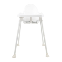Chaise haute bébé moderne en plastique, pliable, légère, ergonomique, avec dossier croisé et plateau, pour la cuisine et la salle à manger