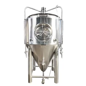 SS aço Inoxidável 10bbl 1200L jacketed home brew fermentador cónico de 300 galões com o lado de bueiro