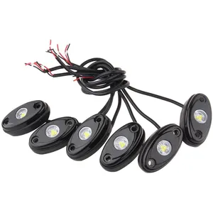 6 Pods Led Rotslichten Ampper Led Neon Ondergloeilamp Voor Auto Truck Atv Utv Suv Offroad Boot Underbody Glow Trail Lamp Wit