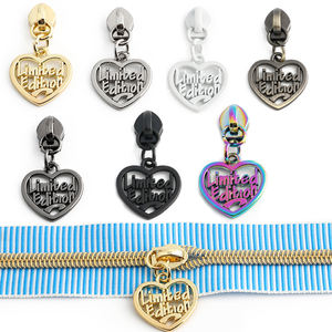 カスタム メタル ジッパー スライダー エンボス加工 ハンドメイド 3D ロゴ 5号 ナイロン 丸型 リング サークル ジッパープル 財布 バッグ用 アクセサリー - Product Image 2