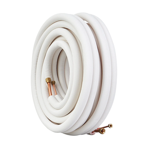 Climatiseurs 1/4 <span class=keywords><strong>20m</strong></span> 30m 50m Tuyau en <span class=keywords><strong>cuivre</strong></span> isolé PE blanc en spirale 99,99% Cu - Product Image 1