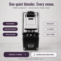 Blender commercial pour café et bar à jus, MIXTEC 1600W, blender professionnel, pot Tritan de 1,5 L, lame en acier inoxydable 420, garantie de 2 ans