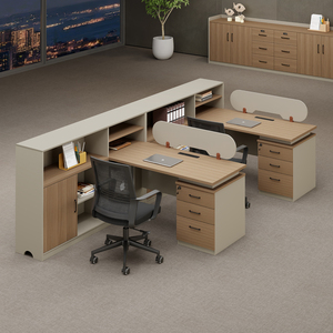 Sang trọng Modular bàn làm việc bàn văn phòng đồ nội thất hiện đại Thiết kế văn phòng máy tính bàn Bàn và ghế gỗ văn phòng bàn làm việc - Product Image 5