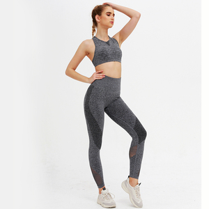 Leggings de <span class=keywords><strong>yoga</strong></span> complets pour femmes, LOGO personnalisé, sans couture, poches, ensembles de fitness, vidéos, collection 2021 - Product Image 4