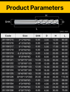 HUHAOアルミニウム完全研削ダブルフルートフライスカッタースパイラルCNCエンドミル銅鋼用2011091215 - Product Image 5