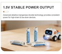 Pile alcaline AAA LR03 1,5 V avec logo personnalisé, fournisseur chinois, garantie 10 ans, gaine en aluminium pour jouets et appareils électroménagers