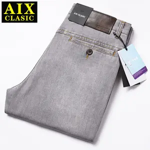 Summer New Straight Men's Jeans Loose Business Casual Trousers Men Custom Denim Jean 5008