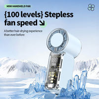 Mini ventilateur portatif USB rechargeable, ventilateur personnel ultra-silencieux avec affichage numérique, puissant ventilateur à turbine à vent pour les voyages