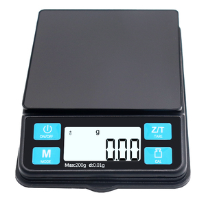 Balance de précision numérique multifonctionnelle à piles avec plateau et couvercle intégrés, étalonnage 50g, précision 0.01g, capacité 200g - Product Image 3
