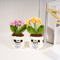 Fun New Encourager Six Forget-Me-Nots Ornements En Pot Halloween Ornement De Bureau Poupée De Carte De Poche Énergie Positive