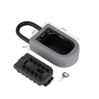 Coffre-fort à clés portable avec serrure de sécurité à combinaison à 10 chiffres, cadenas multifonctionnel à bouton-poussoir