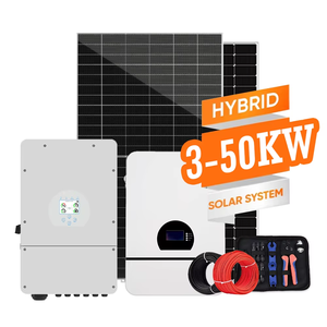 ระบบโซลาร์เซลล์แบบออฟกริด 6 กิโลวัตต์ ระบบไฮบริด 20 กิโลวัตต์ พร้อมแบตเตอรี่โซลาร์เซลล์ Growatt 15 กิโลวัตต์ชั่วโมง 5 กิโลวัตต์ ชุดระบบพลังงานแสงอาทิตย์สำหรับบ้าน - Product Image 1