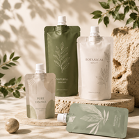Emballage personnalisé de poche à bec verseur pour cosmétiques, poche liquide rechargeable avec bouchon à vis pour shampoing, lotion, soins de la peau