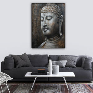 Cuadro Decorativo de Buda Pintado a Mano, Arte de Pared en Lienzo con <span class=keywords><strong>Imagen</strong></span> de Buda Indio, Venta al Por Mayor, Alta Calidad - Product Image 1