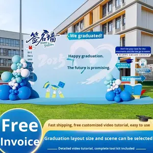 กรอบรูปตกแต่งบรรยากาศพิธีเปิดฤดูกาลรับปริญญาโรงเรียนมัธยมปลายและมหาวิทยาลัย พร้อมป้ายชื่อสำหรับลงทะเบียน KT - Product Image 2