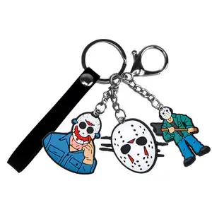 Custom rubber keychains Horror character keychain Jason Mask keychain ready to ship