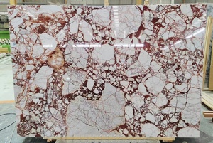 Tự nhiên trắng calacatta Viola tấm đá cẩm thạch Đánh Bóng Hiện Đại Màu Tím Đỏ Đá Cẩm Thạch Bàn gạch cho khách sạn-Rose đá thạch anh - Product Image 4