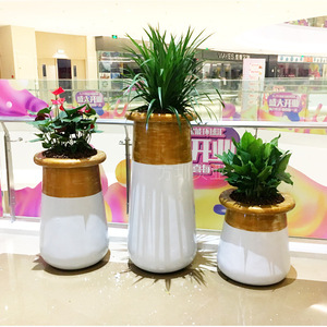 Macetas Modernas y Creativas de Fibra de Vidrio para Piso, Circulares, Decoración para Interiores de Centros Comerciales, Macetas para Flores - Product Image 4