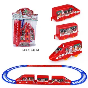 批发塑料电子火车玩具圣诞游戏火车玩具铁路儿童礼品