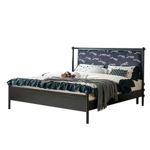 Lit souple au design moderne Cadre en bois pour salon luxueux Lit <span class=keywords><strong>queen</strong></span> et double en bois massif Lit confortable pour dormir dans un hôtel - Product Image 6