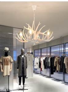 Lampu Gantung Chandelier Antler Retro Amerika Nordik Gaya Bar Lampu Gantung Tanduk Rusa Kamar Tidur Lampu LED - Product Image 4