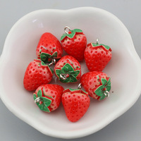 Aksesoris Dekoratif DIY Musim Panas Manna Miniatur Resin Mini 3D Buah-Buahan - Blueberry, Strawberry, Apel