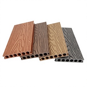 Contemporary Design 18mm Thick Eco-Friendly Waterproof Wear-Resistant WPC Flooring <b>Brushed</b> Finish Made Teak Exterior Basement - Product Image 4