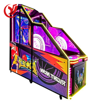 Nouvelle machine de salle de jeu de basket-ball de tir actif d'intérieur Crazy Hoop LED Light up Arcade avec logo d'impression numérique